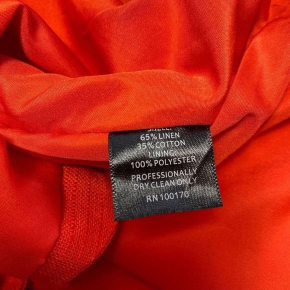 CYNTHIA ROWLEY Linen Orange Short NWT - Picture 6 of 6
